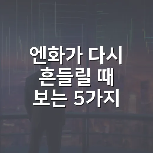 엔화가 다시 흔들릴 때 보는 5가지 판단 기준 - 요약