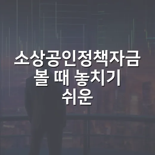 소상공인정책자금 볼 때 놓치기 쉬운 5가지 판단 기준 - 요약