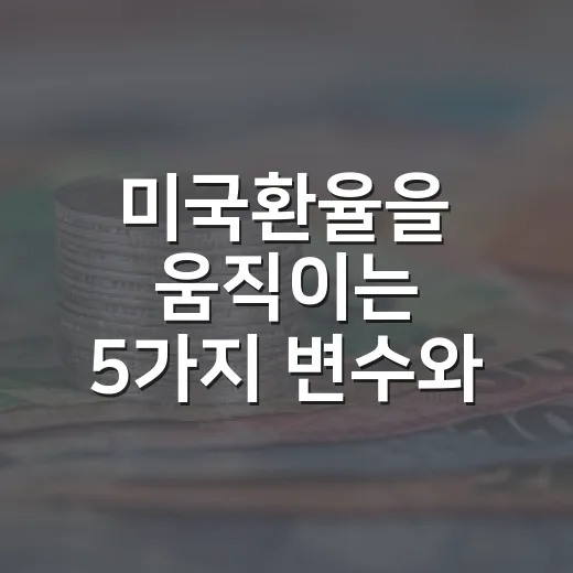 미국환율을 움직이는 5가지 변수와 원달러를 읽는 기준 - 요약