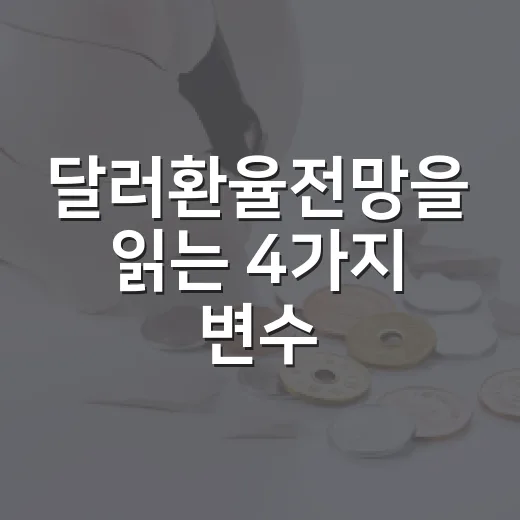 달러환율전망을 읽는 4가지 변수, 원·달러 1,480~1,550원대의 의미 - 요약