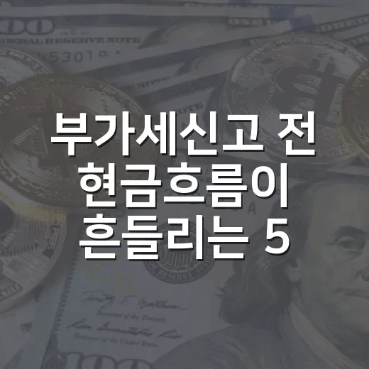 부가세신고 전 현금흐름이 흔들리는 5가지 지점 - 요약