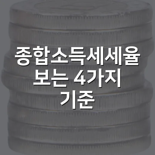 종합소득세세율 보는 4가지 기준, 6%와 45% 사이에서 놓치기 쉬운 것들 - 요약