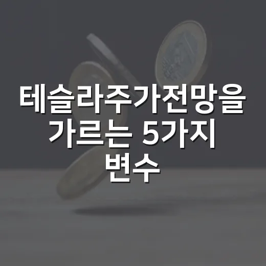 테슬라주가전망을 가르는 5가지 변수: 300달러 이탈 후 봐야 할 것들 - 요약
