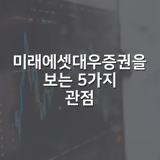 미래에셋대우증권을 보는 5가지 관점: 이름 변경 뒤에도 남은 투자 포인트 - 요약