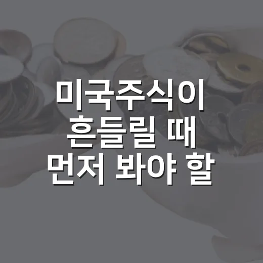 미국주식이 흔들릴 때 먼저 봐야 할 5가지 신호 - 요약