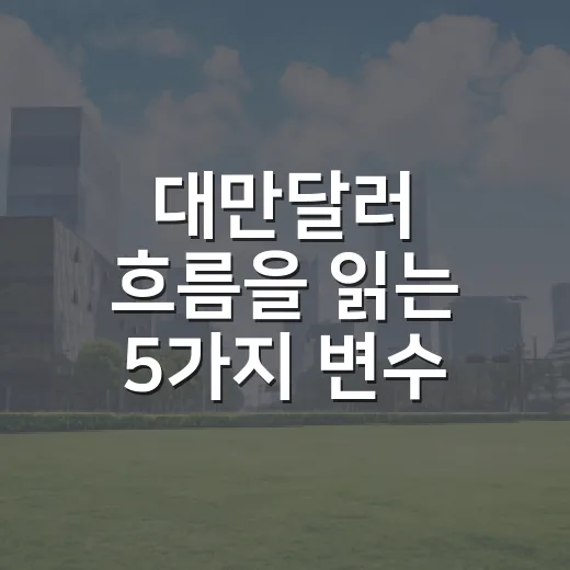 대만달러 흐름을 읽는 5가지 변수: 환율·AI·금리·수출 사이클 - 요약