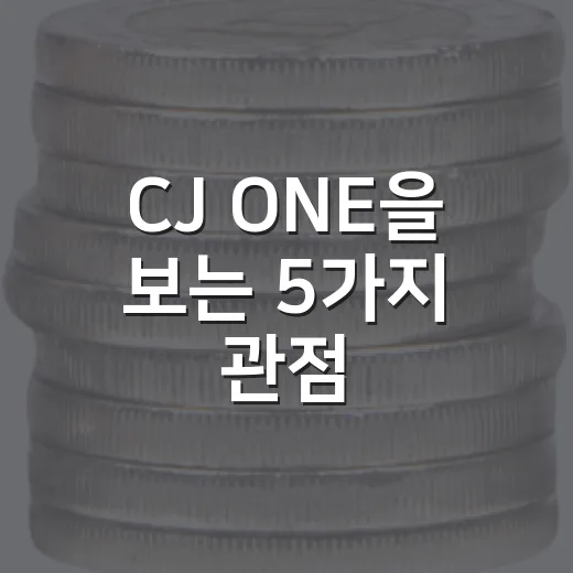 CJ ONE을 보는 5가지 관점: 포인트 앱 너머의 소비 데이터 플랫폼 - 요약