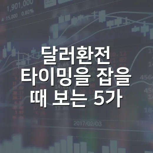 달러환전 타이밍을 잡을 때 보는 5가지 기준 - 요약