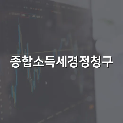 종합소득세경정청구, 놓친 환급을 확인하는 5가지 포인트 - 요약