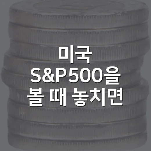 미국 S&P500을 볼 때 놓치면 안 되는 5가지 변수 - 요약