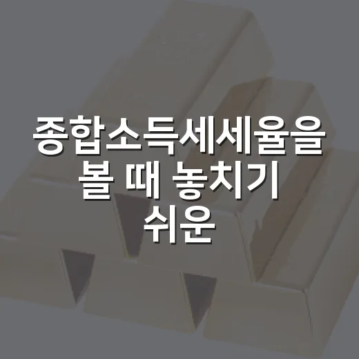 종합소득세세율을 볼 때 놓치기 쉬운 5가지 계산 포인트 - 요약