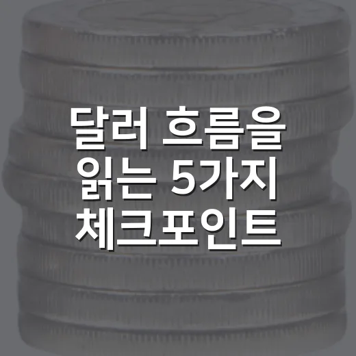 달러 흐름을 읽는 5가지 체크포인트 - 요약