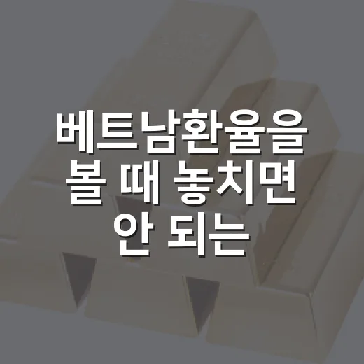 베트남환율을 볼 때 놓치면 안 되는 5가지 변수 - 요약