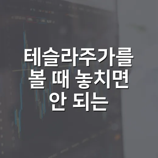 테슬라주가를 볼 때 놓치면 안 되는 5가지 변수 - 요약