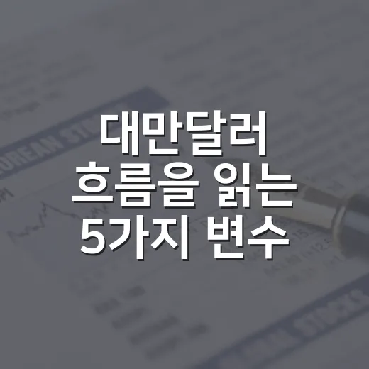 대만달러 흐름을 읽는 5가지 변수: 32선 환율 뒤에 있는 힘 - 요약