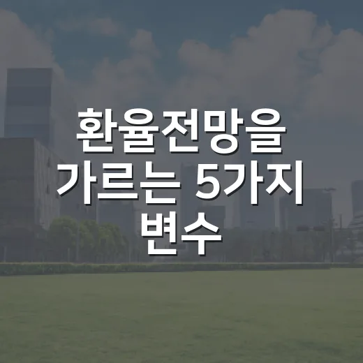 환율전망을 가르는 5가지 변수, 원달러 1,460원대 이후의 길 - 요약
