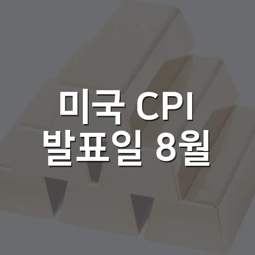 미국 CPI 발표일 8월, 투자자가 봐야 할 5가지 포인트 - 요약