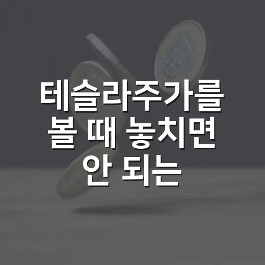 테슬라주가를 볼 때 놓치면 안 되는 5가지 변수 - 요약