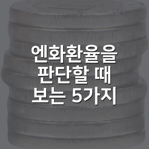 엔화환율을 판단할 때 보는 5가지 변수 - 요약