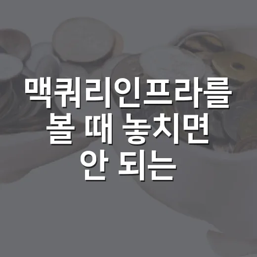 맥쿼리인프라를 볼 때 놓치면 안 되는 5가지 변수 - 요약