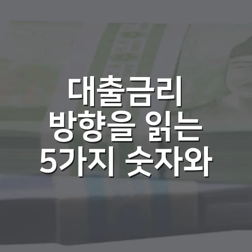 대출금리 방향을 읽는 5가지 숫자와 3가지 대응 시나리오 - 요약