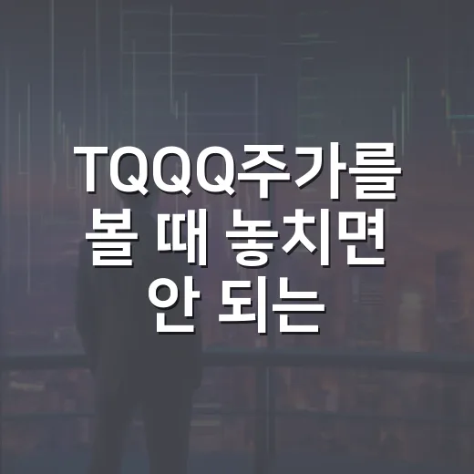 TQQQ주가를 볼 때 놓치면 안 되는 5가지 변수 - 요약