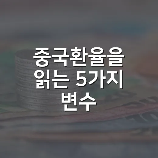 중국환율을 읽는 5가지 변수, 위안화가 흔들릴 때 시장이 보는 것 - 요약