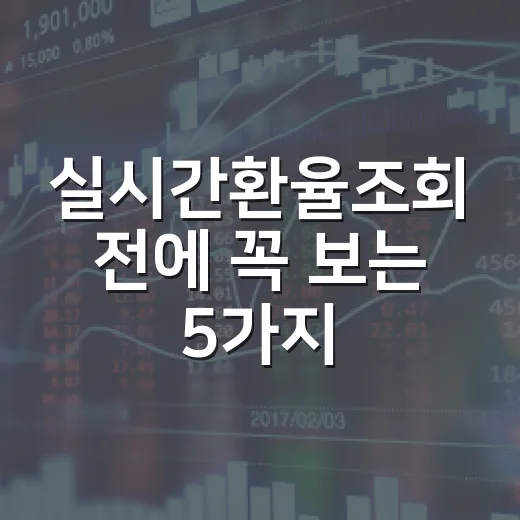 실시간환율조회 전에 꼭 보는 5가지 체크포인트 - 요약