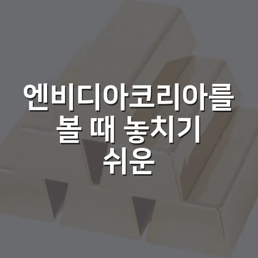 엔비디아코리아를 볼 때 놓치기 쉬운 5가지 투자 맥락 - 요약