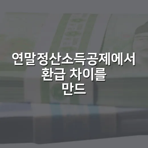 연말정산소득공제에서 환급 차이를 만드는 5가지 체크포인트 - 요약
