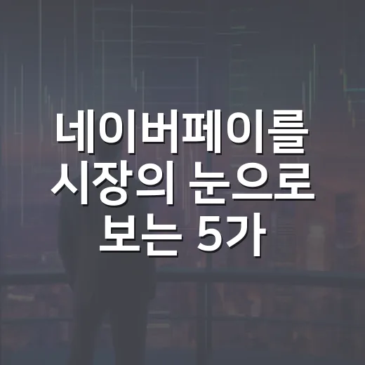네이버페이를 시장의 눈으로 보는 5가지 관전 포인트 - 요약