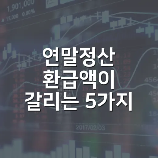 연말정산 환급액이 갈리는 5가지 체크포인트 - 요약