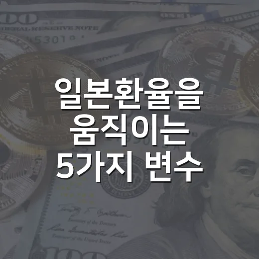 일본환율을 움직이는 5가지 변수, 엔화 약세를 보는 기준 - 요약