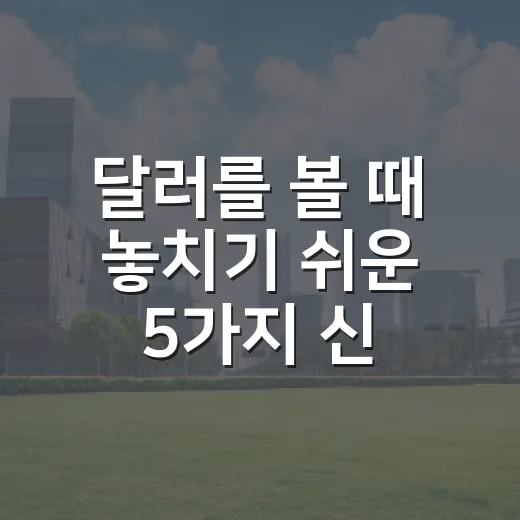 달러를 볼 때 놓치기 쉬운 5가지 신호 - 요약