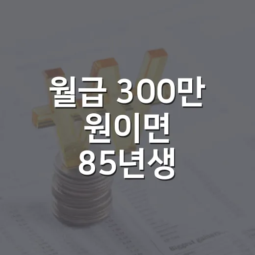 월급 300만 원이면 85년생·95년생 국민연금 예상액을 보는 5가지 기준 - 요약