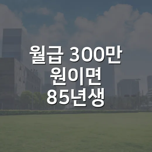 월급 300만 원이면 85년생·95년생 국민연금 수령액을 볼 때 놓치면 안 되는 5가지 - 요약