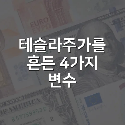 테슬라주가를 흔든 4가지 변수: 로보택시 기대와 금리 부담 사이 - 요약