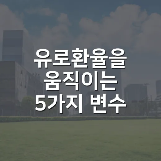유로환율을 움직이는 5가지 변수, 원화와 달러 사이에서 봐야 할 지점 - 요약