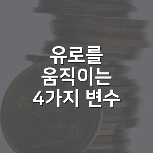 유로를 움직이는 4가지 변수, 환율과 증시를 같이 봐야 하는 이유 - 요약