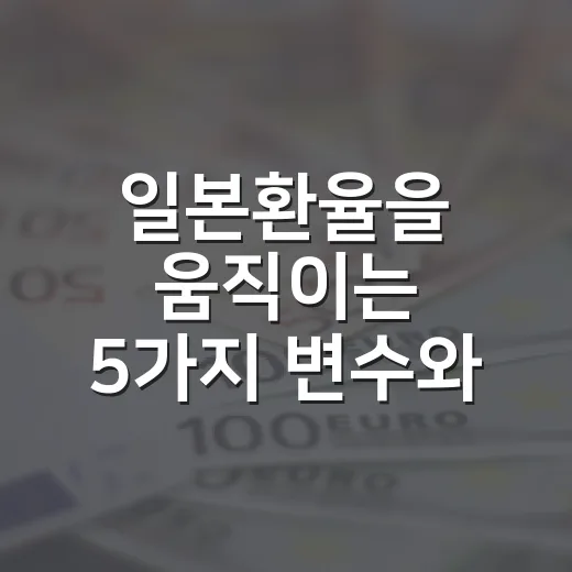 일본환율을 움직이는 5가지 변수와 엔화 흐름 읽는 법 - 요약