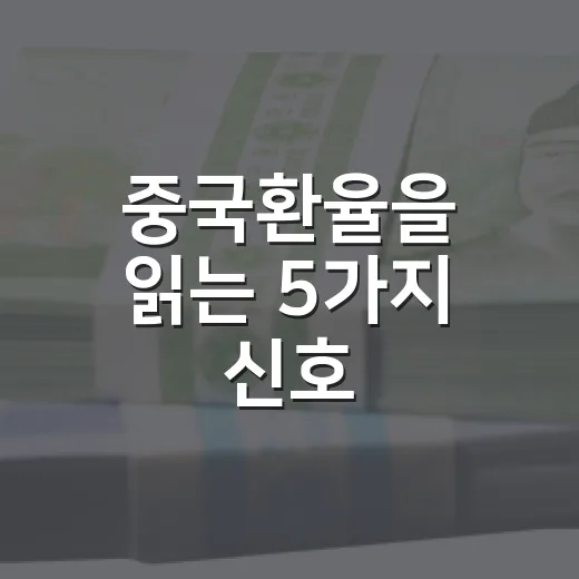 중국환율을 읽는 5가지 신호: 위안화 강세가 시장에 던지는 의미 - 요약
