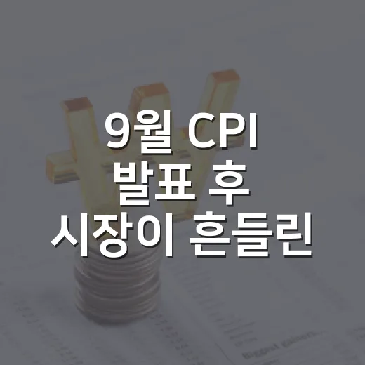 9월 CPI 발표 후 시장이 흔들린 5가지 이유 - 요약