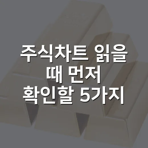 주식차트 읽을 때 먼저 확인할 5가지 신호 - 요약