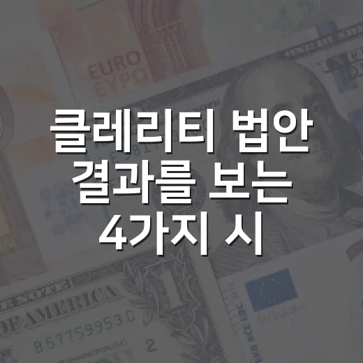 클레리티 법안 결과를 보는 4가지 시장 포인트 - 요약