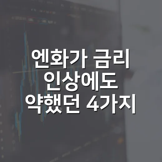 엔화가 금리 인상에도 약했던 4가지 이유 - 요약