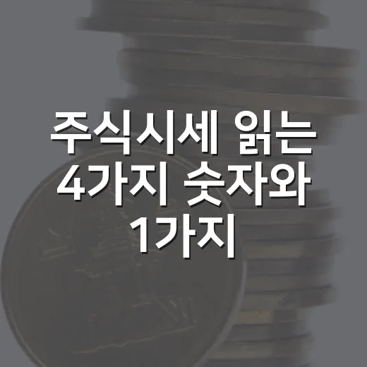 주식시세 읽는 4가지 숫자와 1가지 순서 - 요약