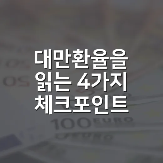 대만환율을 읽는 4가지 체크포인트 - 요약