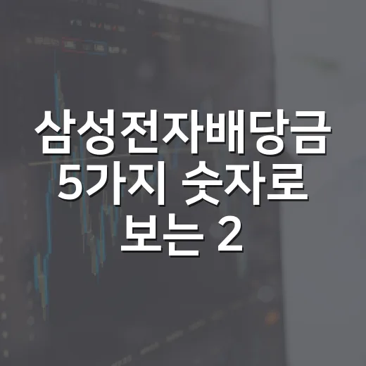 삼성전자배당금 5가지 숫자로 보는 2026년 투자 포인트 - 요약