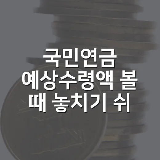 국민연금 예상수령액 볼 때 놓치기 쉬운 5가지 기준 - 요약