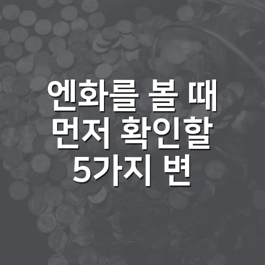 엔화를 볼 때 먼저 확인할 5가지 변수 - 요약